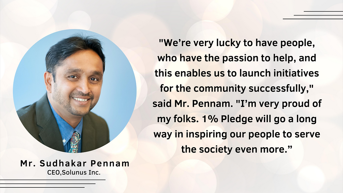 Solunus for the Society – We’re Now a Part of the 1% Pledge Movement - 1
